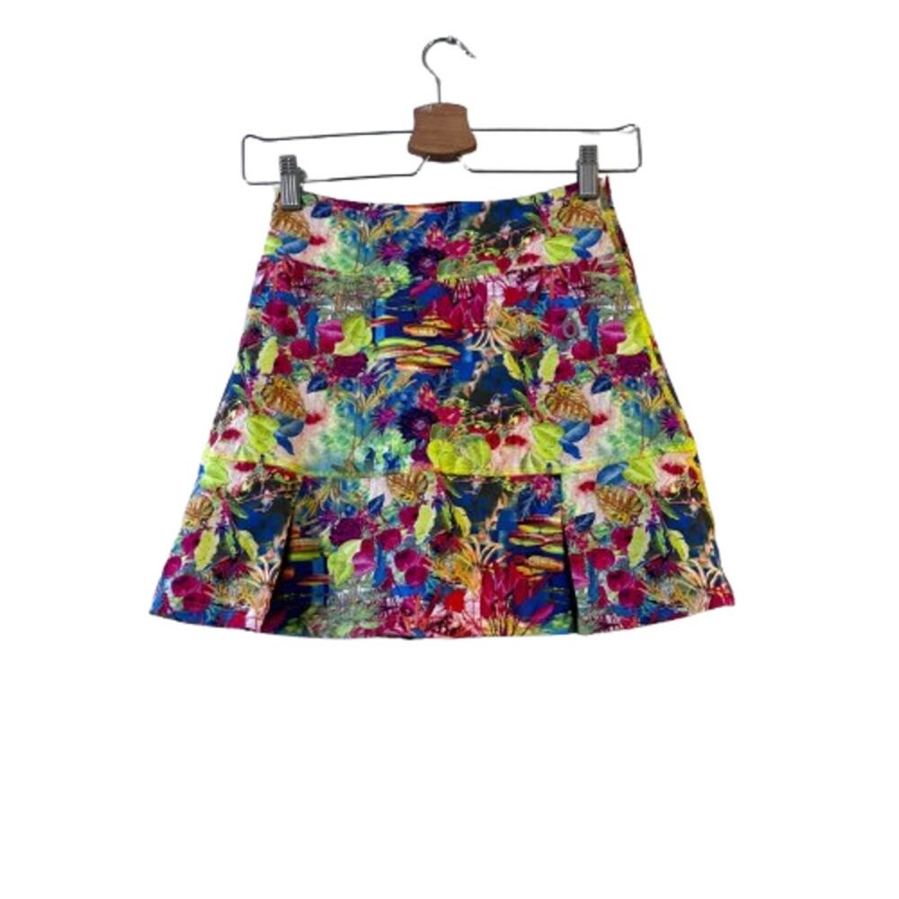 Dona Jo Activewear Skort Skirt Size 1(XS) Floral Multicolor‎ Athletic Stretch